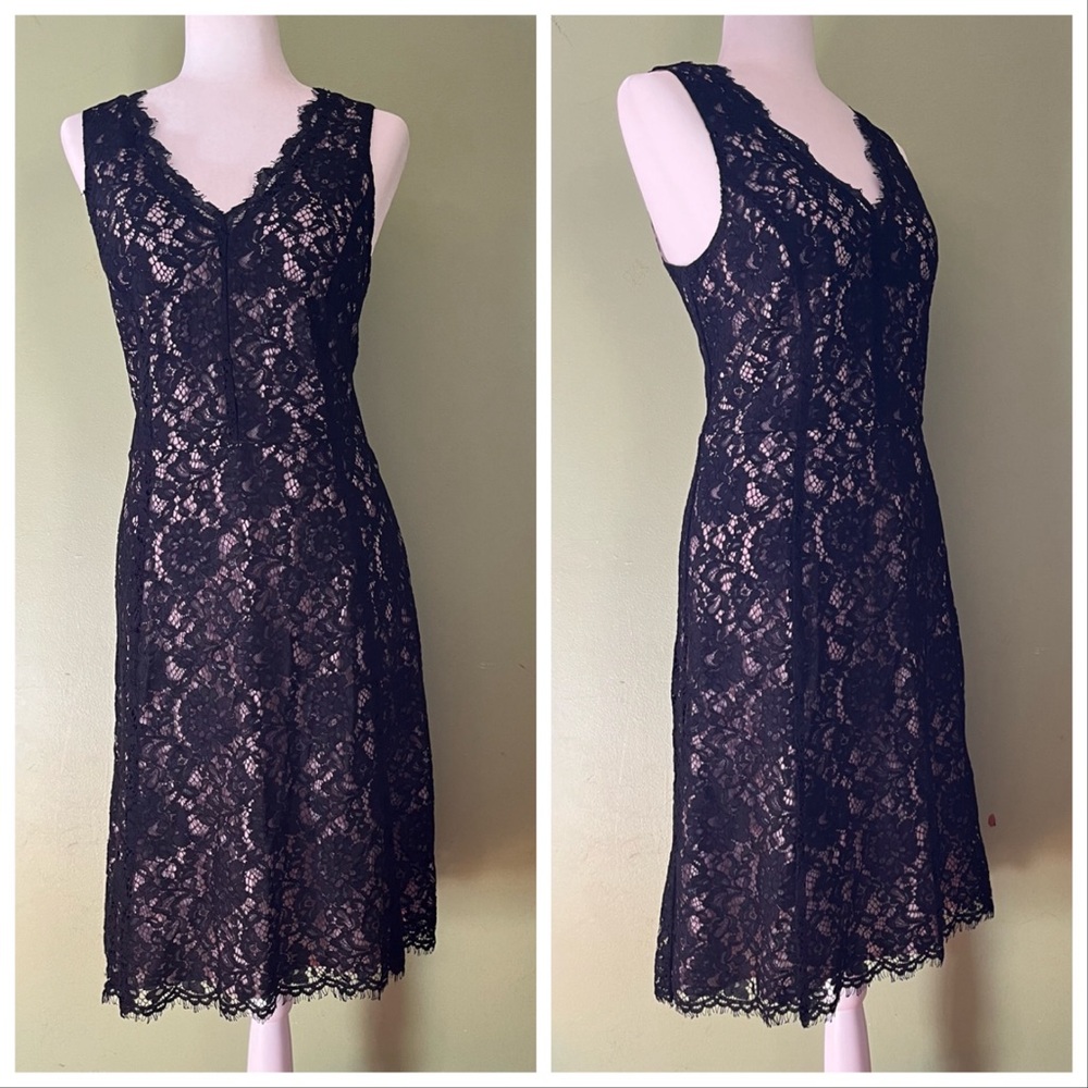 LOFT black lace dress tall